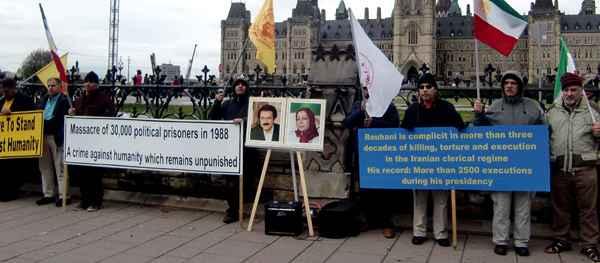 تظاهرات ایرانیان آزاده در کانادا - اتاوا - محکومیت اعدامها در ایران - همبستگی با جنبش دادخواهی